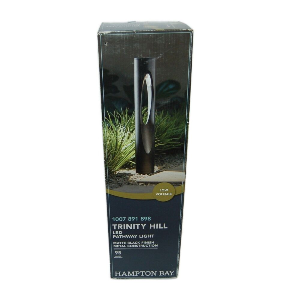 HAMPTON BAY TRINITY HILL 95 LUMEN LOW VOLTAGE PATHWAYMATTE BLACK LED PATH LIGHT